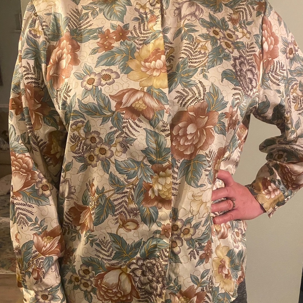 Vintage Diane Von Furstenberg Floral Blouse